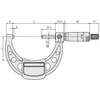 Kép 2/2 - MITUTOYO Mikrométer skáladobos : 100 - 125 mm / 0,01 mm 103-141-10