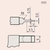 Kép 3/3 - MITUTOYO Pengés mikrométer skáladobos : 0 - 25 mm / 0,01 mm 122-111-10