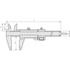 Kép 2/3 - MITUTOYO Tolómérő nóniuszos 0 - 130 mm / 0,02 mm szögletes mélységmérő 532-101