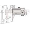 Kép 4/4 - MITUTOYO Tolómérő befelé álló csőrrel digitális 0 - 150 mm / 0,01 mm IP67 573-653-20