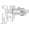 Kép 2/2 - MITUTOYO Pengés tolómérő digitális 0 - 150 mm / 0,01 mm szögletes mélységmérő IP67 573-635-20