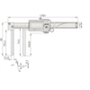 Kép 2/2 - MITUTOYO Késélű tolómérő digitális 10 - 200 mm / 0,01 mm görgővel IP67 573-642-20