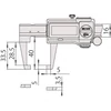 Kép 3/4 - MITUTOYO Tolómérő befelé álló csőrrel digitális 0 - 150 mm / 0,01 mm görgővel IP67 573-651-20