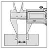 Kép 3/4 - MITUTOYO Tolómérő befelé álló csőrrel digitális 0 - 150 mm / 0,01 mm IP67 573-653-20