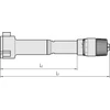 Kép 2/3 - MITUTOYO 3 ponton mérő furatmikrométer skáladobos : 20 - 25 mm / 0,005 mm 368-766