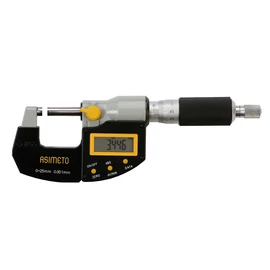 ASIMETO Mikrométer digitális : 0 - 25 mm / 0,001 mm IP65 105-01-4