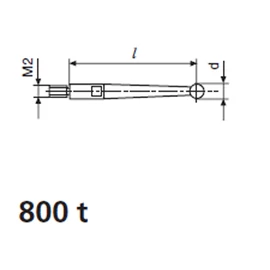 MAHR 800 tbr Mérőbetét ø 2,0 mm, Rubingömb, l = 32,3 mm 4309052
