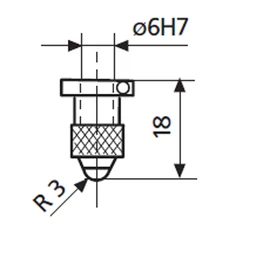 MAHR 921 Mérőbetét, acélgolyó 4362001