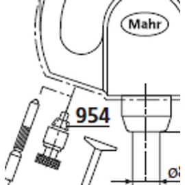 MAHR 954 Kiemelő, elemelő gomb 4372030