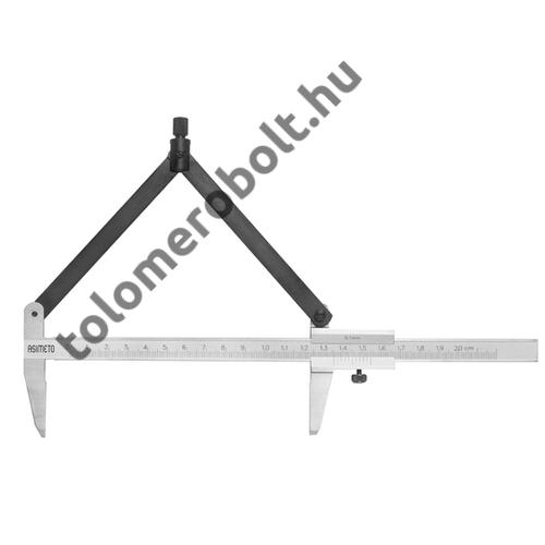 ASIMETO Körzős tolómérő nóniuszos 0 - 150 mm / 0,10 mm 322-71-0