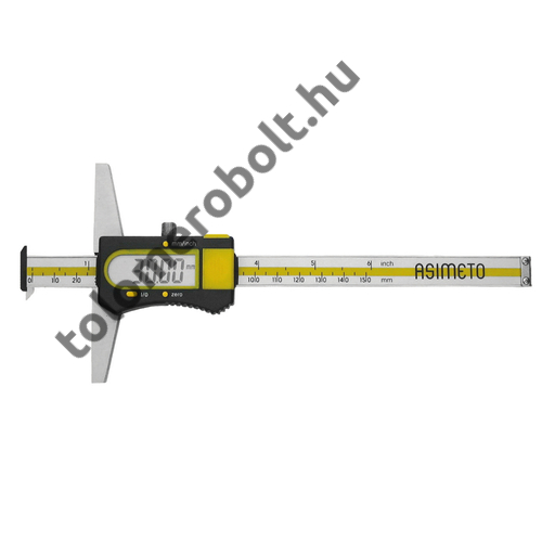 ASIMETO Mélységmérő tolómérő dupla horoggal digitális 0 - 150 mm / 0,01 mm 323-06-7