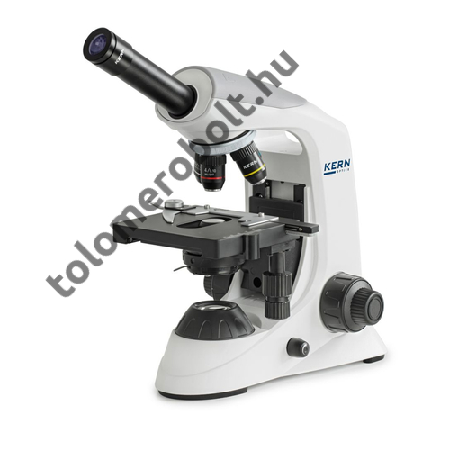 KERN Fény mikroszkóp monokulár tubus okulár HWF 10×/∅ 18 mm/ objektív 4×/10×/40×/100×/ nagyítás: 1000x/ LED világitás OBE 131