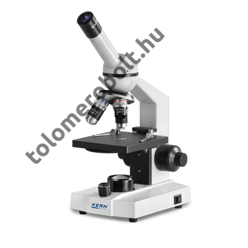 KERN Fény mikroszkóp monokulár tubus okulár WF 10×/∅ 18 mm/ objektív 4×/10×/40×/ nagyítás: 400x/ LED világitás OBS 101