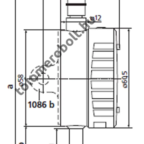 MAHR 1086 b Füles hátlap, függőleges 4337421