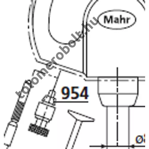 MAHR 954 Kiemelő, elemelő gomb 4372030