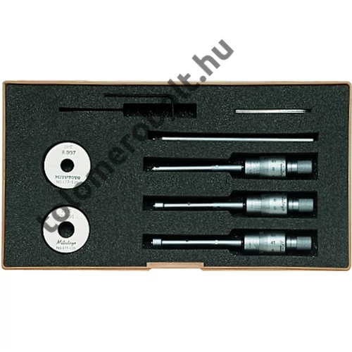 MITUTOYO 3 ponton mérő furatmikrométer készlet skáladobos : 6 - 12 mm / 0,001 mm 368-911