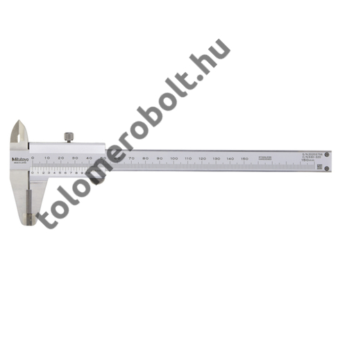 MITUTOYO Keményfémbetétes tolómérő nóniuszos 0 - 150 mm / 0,05 mm szögletes mélységmérő 530-320